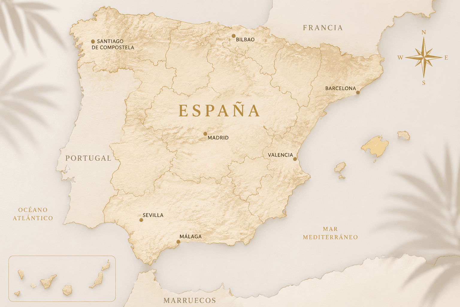 Carte illustrée de l'Espagne