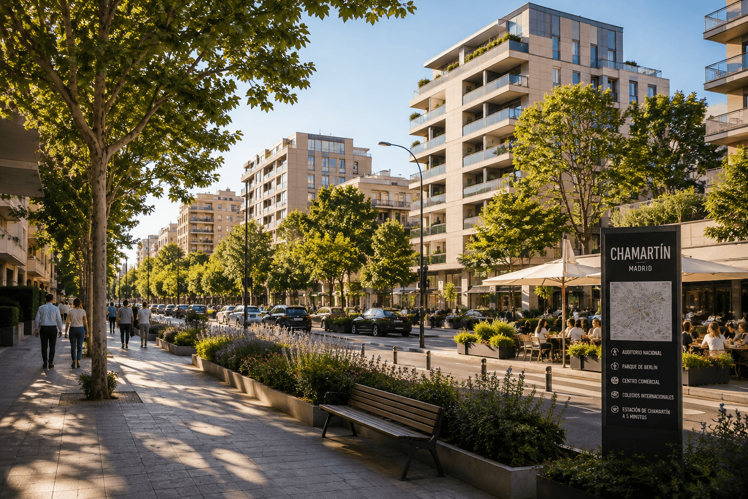 Le quartier de Chamartín à Madrid