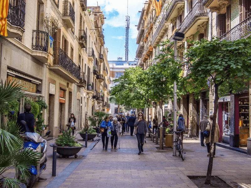 Le quartier de Gràcia à Barcelone